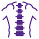 Icon of vertebrae in spine