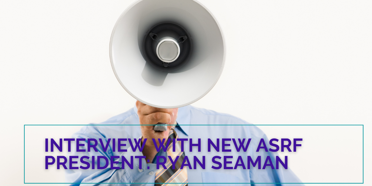 Man with microphone - interview with new ASRF president Ryan Seaman